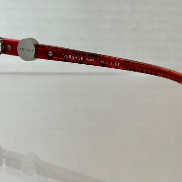 VERSACE Eyeglasses Frames MOD 3164 989 Brown Tortoise 53-16-135 Red Glasses - Picture 3 of 6